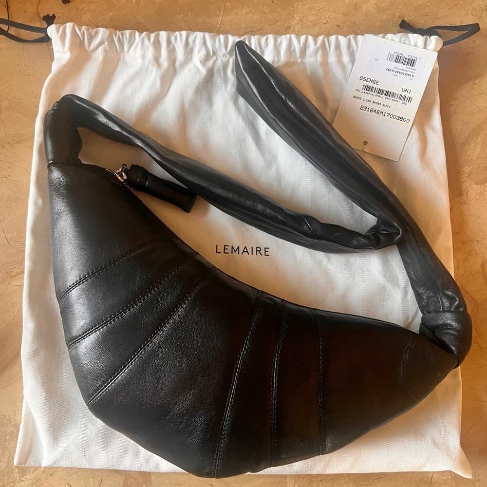 Lemaire Small Croissant Crossbody in Soft Lamb Nappa Leather